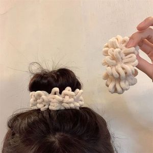 Faixas de cabelo el￡sticas para mulheres anel de l￣ de l￣ de cabelo garotas