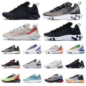 React Element 87 55 Running Shoes Women Mens Trainers Solar Red Black White Royal Red Anthracite Tour Yellow Outdoor Woman Sneakers 36-45