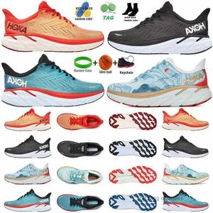 Athletic Shoe Running Shoes Womens Sneakers Shock Absorbing Road Fashion Mens With Box 2022 Designer Women Men Hoka One Clifton 8 Size 36-45