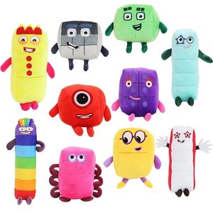 Pluszowe lalki Cartoon Numberblocks Doll Toy edukacyjne bloki liczbowe nadziewane Movie TV Sereis zabawki dla dzieci prezent 221125