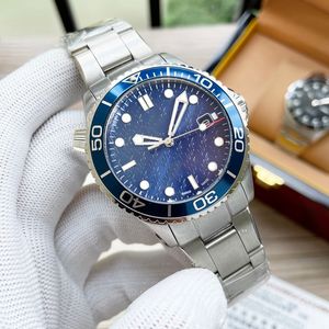 Herren-Armbanduhr, 41,5 mm, automatisches mechanisches Uhrwerk, schwarzes blaues Zifferblatt, Herren-Business-Armbanduhr
