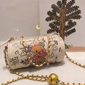 New Fashion Designer bag Bear Graffiti Ladys Shoulder Bags Simple Small Square Bag Women Luxury Y2209