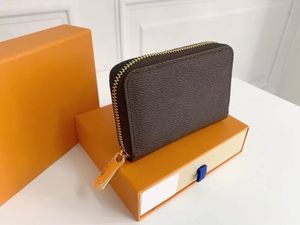 Bag Luxury Designer Zippy short Wallet Women's Zipper Brown Wallet Mono gram Canvers Leather Check Plaid Wallet card holder long shoulder bag