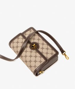 Neue Luxurys-Umhängetasche, vielseitige Designer-Taschen, Damen-Karo, geometrisch, echtes Leder, Klappe für Damen, lässig, Sattel, exquisite Tasche, Abend-Messenger-Umhängetasche