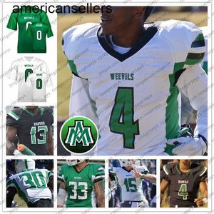 カスタムUam Monticello Boll Weevils Football＃3 CJ Parham 4 Caleb Canady 6 Devontae Dean 7 Demilon Brown Men Youth Kid Jersey