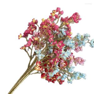 Fiori decorativi Un ramo di fiori di melo di seta Ramo di fiori Begonia Sakura Gambo per la decorazione dell'albero di nozze Evento Artificiale