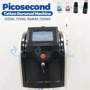 Pico Lazer Pikosaniye Makinesi Herhangi Bir Renkli Noktalar İçin Makine Dövme Çıkarma Q-Switch ND YAG Çil Pigmentasyon Terapisi 4 İpuçları