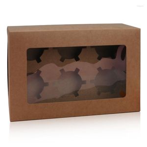 Present Wrap Creative Wedding Cupcake Boxes Happy Birthday Party Box och Cake Packaging Event Supplies