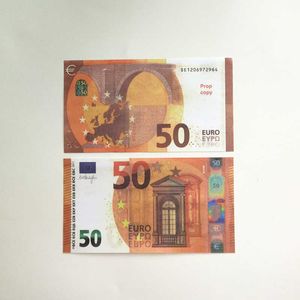 Film 50% Größen Prop -Banknote -Kopie gedruckt gefälschte Geld USD Euro UK Pfund GBP British 5 10 20 50 Gedenkspielzeug für Weihnachtsgeschenke 6m8il