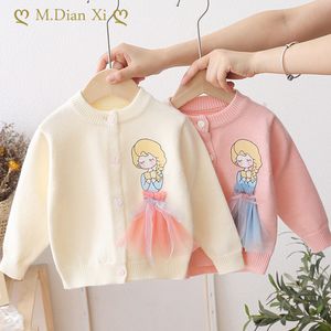 Cardigan Girls Wear Cartoon Sweater Kids Winter Clothes Toddler Fall 221128