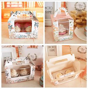 Gift Wrap 1 Lots 1/2/4 Holes Cupcake Paper Box As Cookie Candy Christmas Gifts Packaging Wholesale