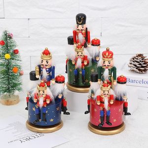 Decorative Objects Figurines Creative Octave Box Home Living Room Nutcracker Puppet Soldiers Toy Children's Music Box Gift 221126