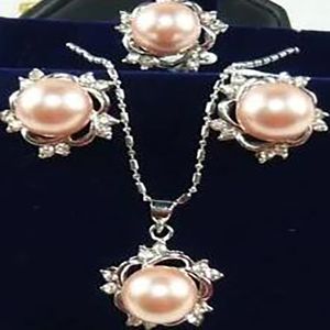 Bellissima gioielleria con guscio rosa Overing Anello Set