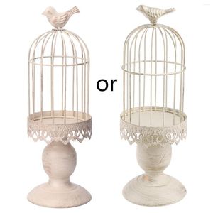 Candle Holders Metal Bird Cage Holder Candlestick Exquisite Candles Stand For Xmas Festival Party Dining Table Decor