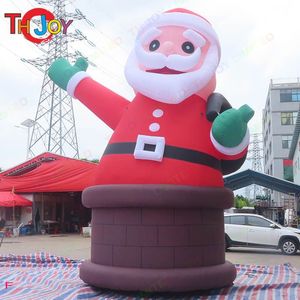 Atividades ao ar livre 8m 26 pés de altura Infláveis ​​gigantes Papai Noel Pai inflável Christmass inflável Santos com bolsa de presente e luz LED para decorações de Natal