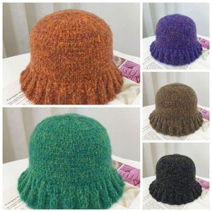 Boinas Fashion Wool Fisherman Bucket Hats Caps Hat Gat For Women Winter Basin
