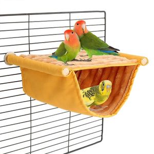 Bird Cages Pet Hanging Hammock Warm Nest Bed Removable Washable Cage Perch For Parrot Hamster Accessories 221128