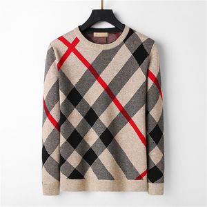 Designer Men's Sweaters high qualitys fashion Black Khaki crew neck pullover Printed pattern Elastic cuffs Keep warm in autumn and winter wholesale m l xl xxl xxxl 01