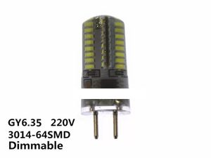 전구 2PCS DIMMABLE LED GY220V 실리콘 옥수수 구근 디밍 크리스탈 라이트 샹들리에