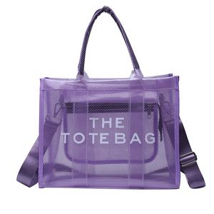 2022 Borse da donna di moda Borsa tote grande trasparente Designer Borsa a tracolla di lusso in PVC trasparente Borsa da spiaggia estiva Jelly Bag272T