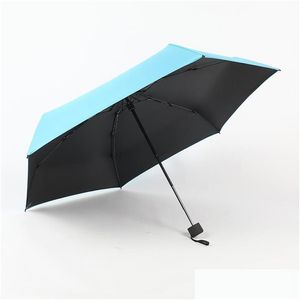 Parasol mini parasol solidny kolor siath kieszonkowy przenośny kompaktowy fold fold kobiety parasol podwójny cel słoneczny deszczowy nowy ar dhdwn