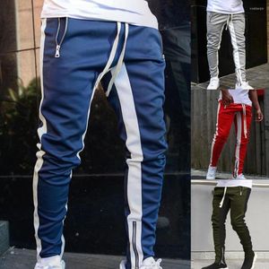 Jeans da uomo Elastico in vita Uomo per fare jogging Colori a contrasto Pantaloni sportivi Pantaloni traspiranti Coulisse Autunno