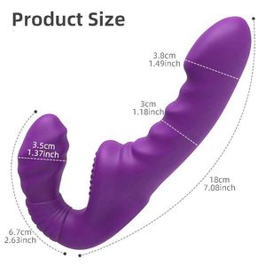 Sex Toy Massager Vibrator met vrouwelijke stimulator lesbische strap on dildos dubbele penetratie clitoris anale speelgoed voor mannen vrouwenpaar