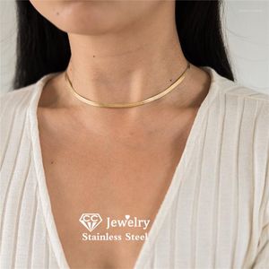 Choker Women Necklace Personalized Stainless Steel Simple Design Clavicle Chain Sexy All-Match Fashion Jewelry Party YX33298 on Sale