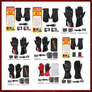 ST756 Motorcycle Heating Gloves Battery Power Winter Waterproof Heated Gloves Windproof Moto Riding Thermal Gloves Touch Screen