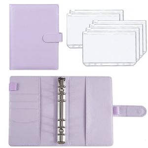 Notepads Zipper Money Saving Envelope A6 Binder Budget Planner Notebook Bronzing Covers Folder 6 Hole Binder Pockets Plastic Binder 221128
