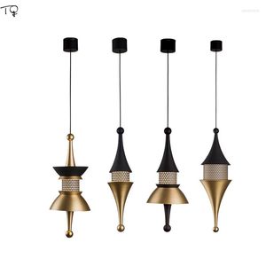 Pendant Lamps Nordic Classical Luxury Industrial Lights Metal Iron Art Gold Black Hanging Lamp Duplex Stairs Bar Bedroom Living Room
