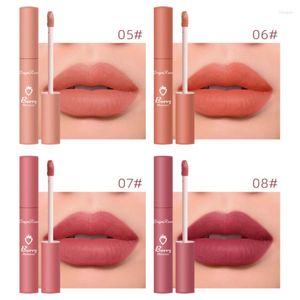 Lucidalabbra 12 colori rossetto liquido impermeabile pigmento opaco rosso trucco donna a lunga durata lucidalabbra smalto di velluto