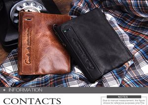 Männer 039s Brieftasche Leder kurzer Abschnitt der Clutch Mode Wallet Mad Horse Leder Doppel Reißverschluss Brieftet9775190