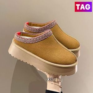 Austrália Botas de neve Mulheres Tazz Slippers Plataforma Tasman Suede Shearling