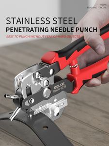 Andra handverktyg Design Eyelet Puncher DIY Tool Watchband Strap Hushåll Leathercraft Leather Belt Hole Punch Puncer 221128