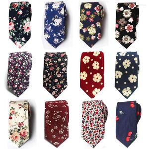 Bow Ties Mens Floral Paisley Cotton Skinny 6cm Slips Party High Quality Tie BWTHZ0224