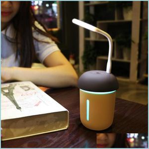 Novelty Items Usb Rechargeable Mushroom Humidifier Household Air Cleaner Mti Function Water Replenishing Instrument Fan Night Light Dhcgt