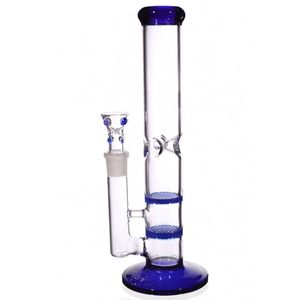 9.8inchs Cam Bong Sigara Sigara Boru Hookahlar Recycler Dab Teçhizatları Heady Water Bongs Percoaltor 14mm kase