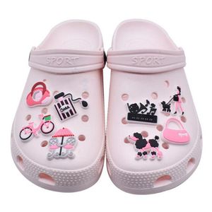 28 Style Cartoon Girl Croc Charms CLOG SOBLES BLOMSEMBETEL ANVÄNDNING AV ACHECTORIER DIY SHOECHARMS SPänne