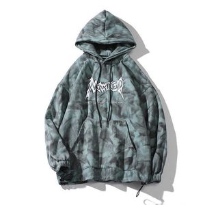 Men's Hoodies Sweatshirts Korean Fashion Blue Tie Dye Chic Loose Men Harajuku Sweatshirt Hooded Pullover Dress Women Clothes Teens Kpop Wgwy3700