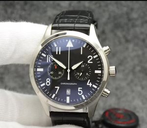 Multicolor New Watch Chronograph Sports Battery Power Limited Watch Silver Diad Quartz Professional Wristwatch fermoir Men Watche en cuir Sangle