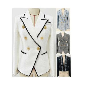 Suites femininos Blazers, traje cl￡ssico, traje elegante de manga longa de jaquetas de alta qualidade s 2xl plus size design