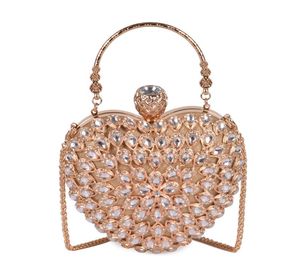 Pink Sugao Women Evening Clutch Bag Gorgeous Pearl Crystal Beading Bridal Wedding Party Bags Crossbody Handväskor Ny stil Hand Bag1421040