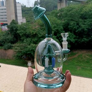 Kolorowy szklany bong hakahs Dab Rig z grzybami Perc Water Recycler Rure z 14 mm stawem żeńskim