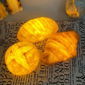 Night Lights Light Decoration Unique Simulation Croissant Bread LED Lamp For Baking Room Cake Store Lighting Gift