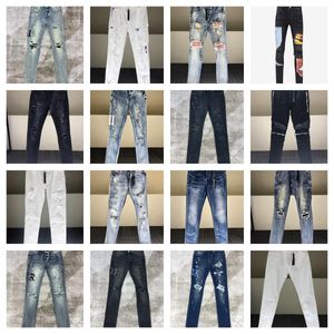 22SS Luxurys Designer Mens Jeans Fashion Slim-Lage Jeans Пятизвездочные байкерские брюки расстроенные водяные бриллианты Брюки высочайшего размера 28-38 A1