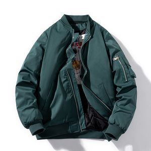 Jackets masculinos homens homens bombardeiro moda outono piloto de inverno sólido casaco de beisebol vintage com capuz de capuz de capa Pocket rink 221124