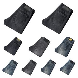 Nowe JEANSY spodnie chino spodnie męskie spodnie Stretch jesień zima dopasowane dżinsy bawełniane spodnie prane proste business casual HS9502