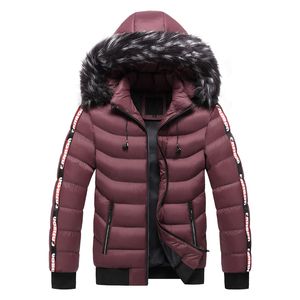 Mens Down Parkas Hooded Thick Coat Winter Autumn Casual Warm Windproof Jacket Fashion Fur Collar Hat Parkar Male MT029 221128