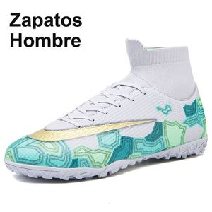 Sapatos de futebol masculinos, botas de futebol, chuteiras de cano alto, à prova d'água, esportivos, futsal 221125